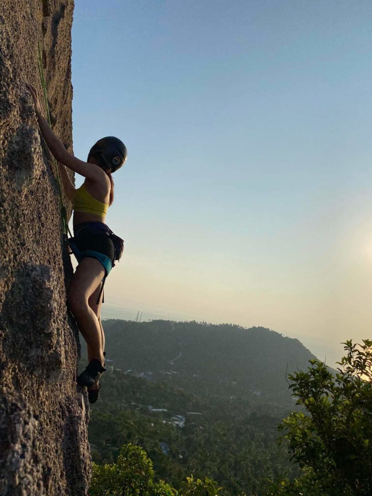 Outdoor rock climbing guided trip Koh Tao